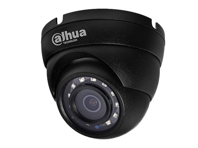 Zestaw monitoring Dahua 8 x czarna kamera Full HD 2Mpx 2.8 mm IR-30m